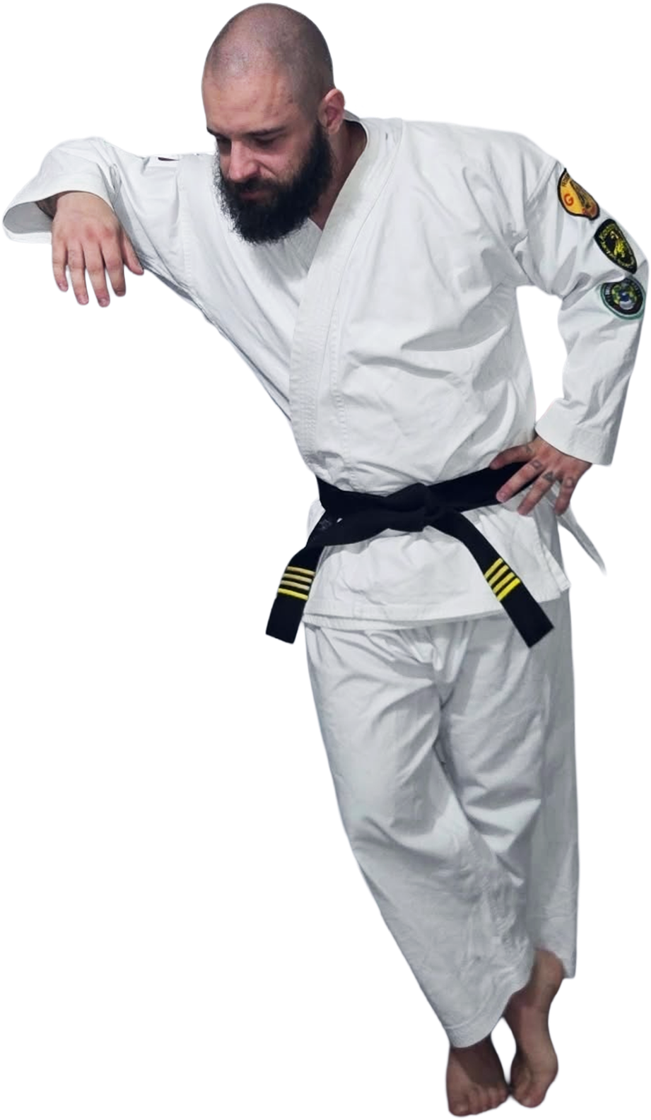 Sensei Jonathan appuyé sur le calendrier