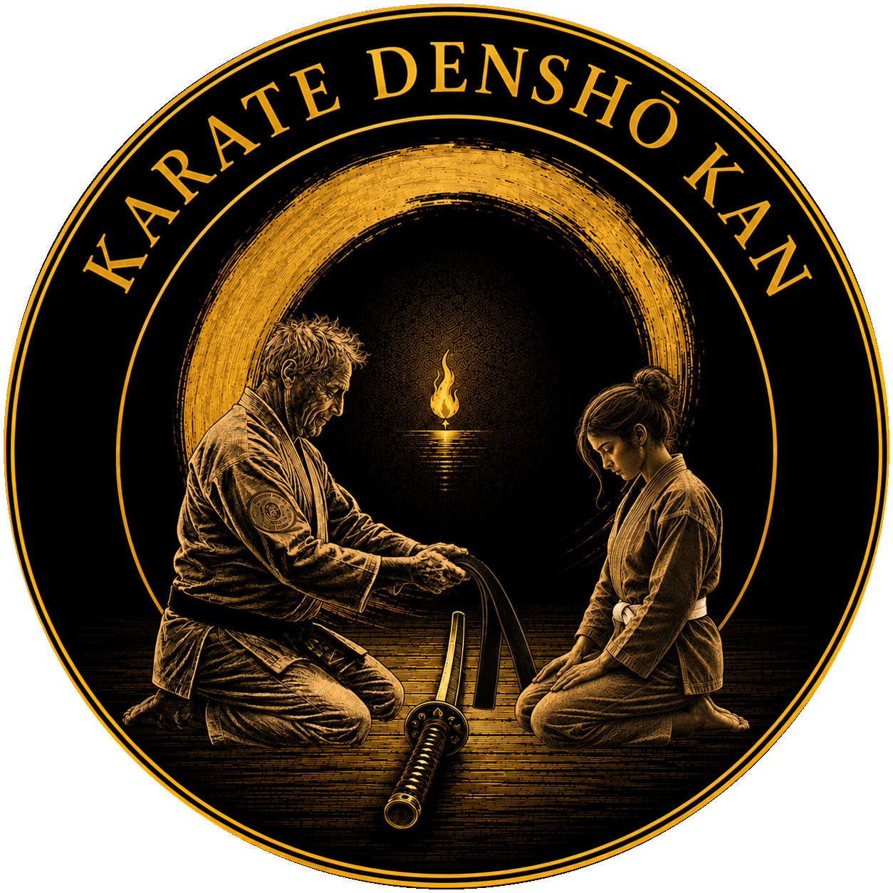 Emblème de Karaté Denshō Kan
